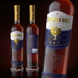 Бренди грузинское Sachukari Georgian Wine Brandy 3 года выдержки 0,5л 40% купить