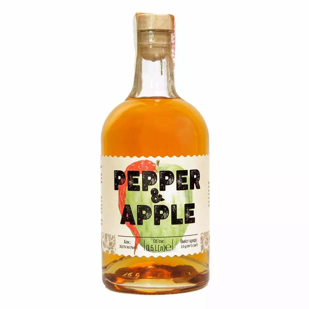 Горілка плодова особлива Перець та Яблуко Pepper&amp;Appele 0,5л 35%