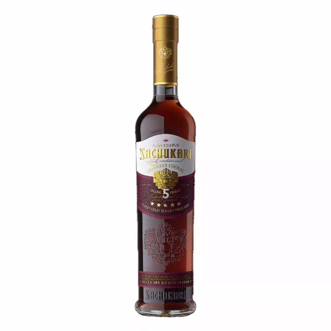 Бренді грузинське Sachukari Georgian Wine Brandy 5 років витримки 0,5л 40%