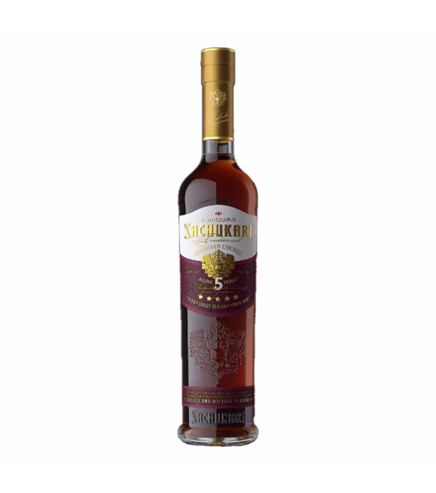Бренди грузинское Sachukari Georgian Wine Brandy 5 лет выдержки 0,5л 40%