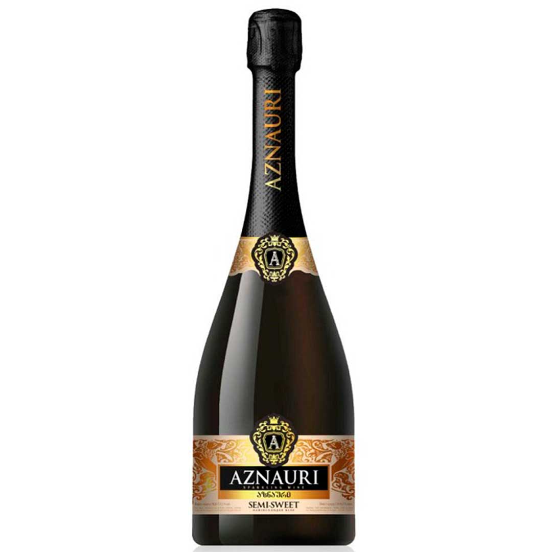 Вино игристое белое полусладкое Азнаури, Aznauri 0,75 л 10-13% Шампанское полусладкое в RUMKA. Тел: 067 173 0358. Доставка, гарантия, лучшие цены!, фото1
