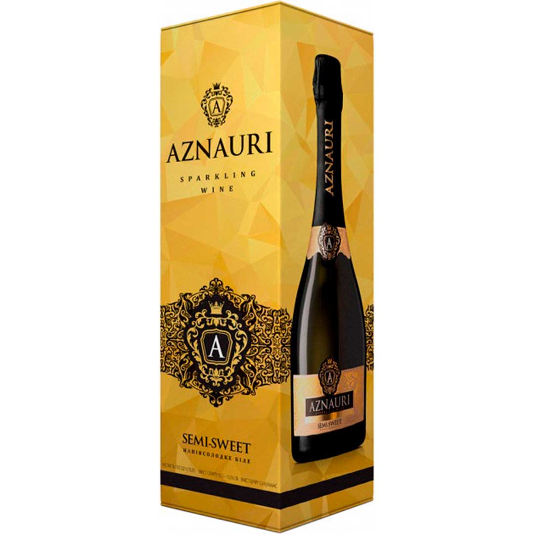 Вино игристое Aznauri полусладкое белое 0,75л 10-13% Шампанское полусладкое в RUMKA. Тел: 067 173 0358. Доставка, гарантия, лучшие цены!, фото1