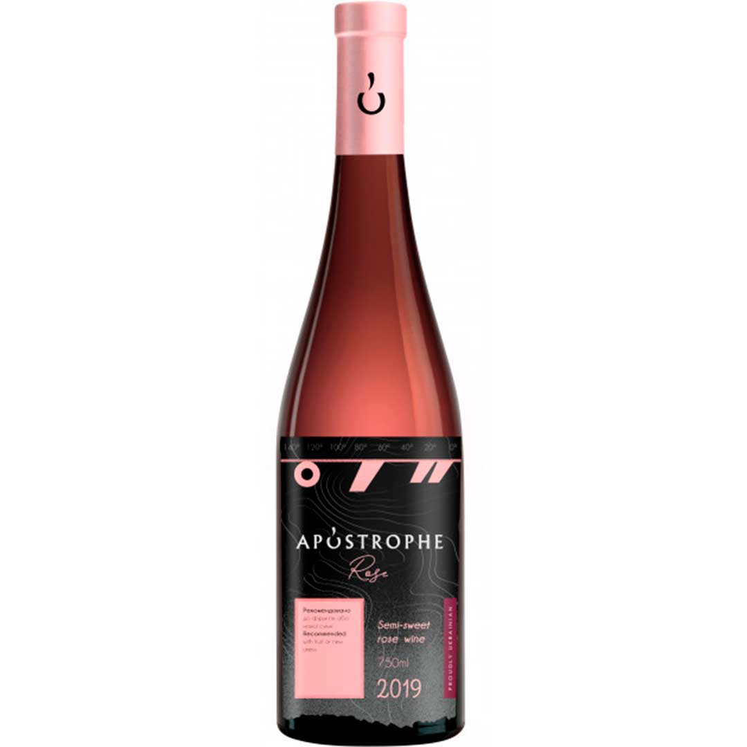 Вино Apostrophe Rose рожеве напівсолодке 0,75л 9–13% Вино напівсолодке на RUMKA. Тел: 067 173 0358. Доставка, гарантія, кращі ціни!, фото1