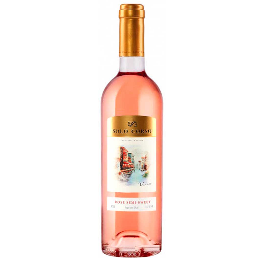 Вино Solo Corso Rosato VDT розовое полусладкое 0,75л 11% Вино полусладкое в RUMKA. Тел: 067 173 0358. Доставка, гарантия, лучшие цены!, фото1