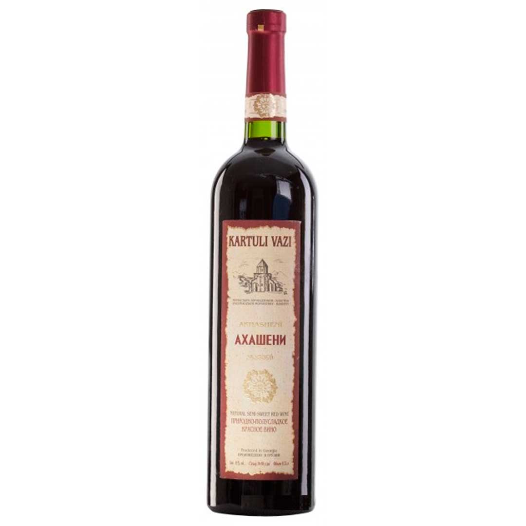 Вино Ахашені червоне нанапівсолодке Kartuli Vazi (Картулі вазі) 0,75 л 11% Вино напівсолодке на RUMKA. Тел: 067 173 0358. Доставка, гарантія, кращі ціни!, фото1