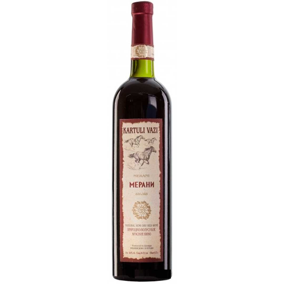 Вино Меранії червоне напівсухе Kartuli Vazi (Картулі вазі) 0,75 л 11% Вино напівсухе на RUMKA. Тел: 067 173 0358. Доставка, гарантія, кращі ціни!, фото1