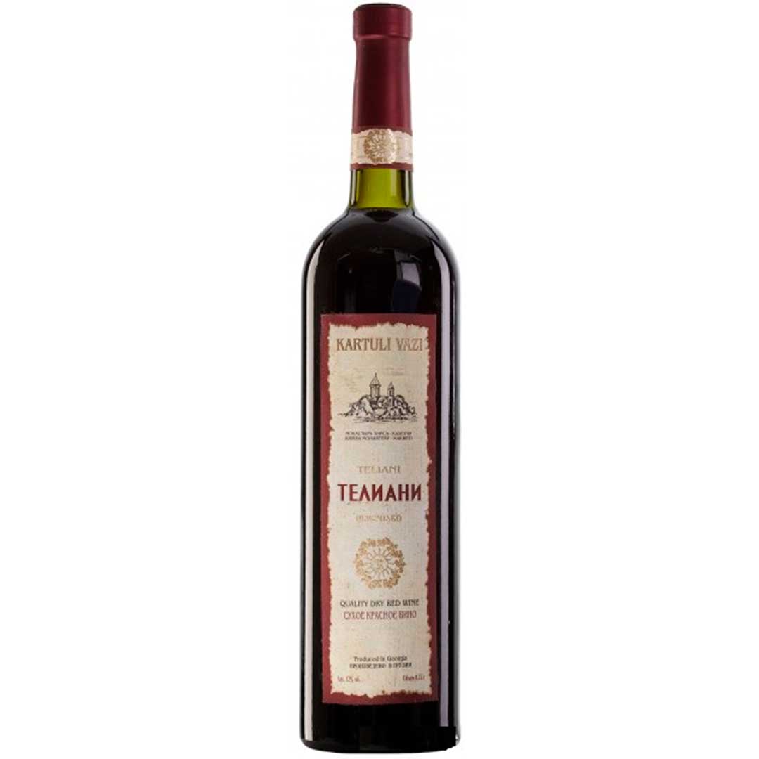 Вино Телиани красное сухое, Т. М. Kartuli Vazi 0,75 л 12% Вино сухое в RUMKA. Тел: 067 173 0358. Доставка, гарантия, лучшие цены!, фото1