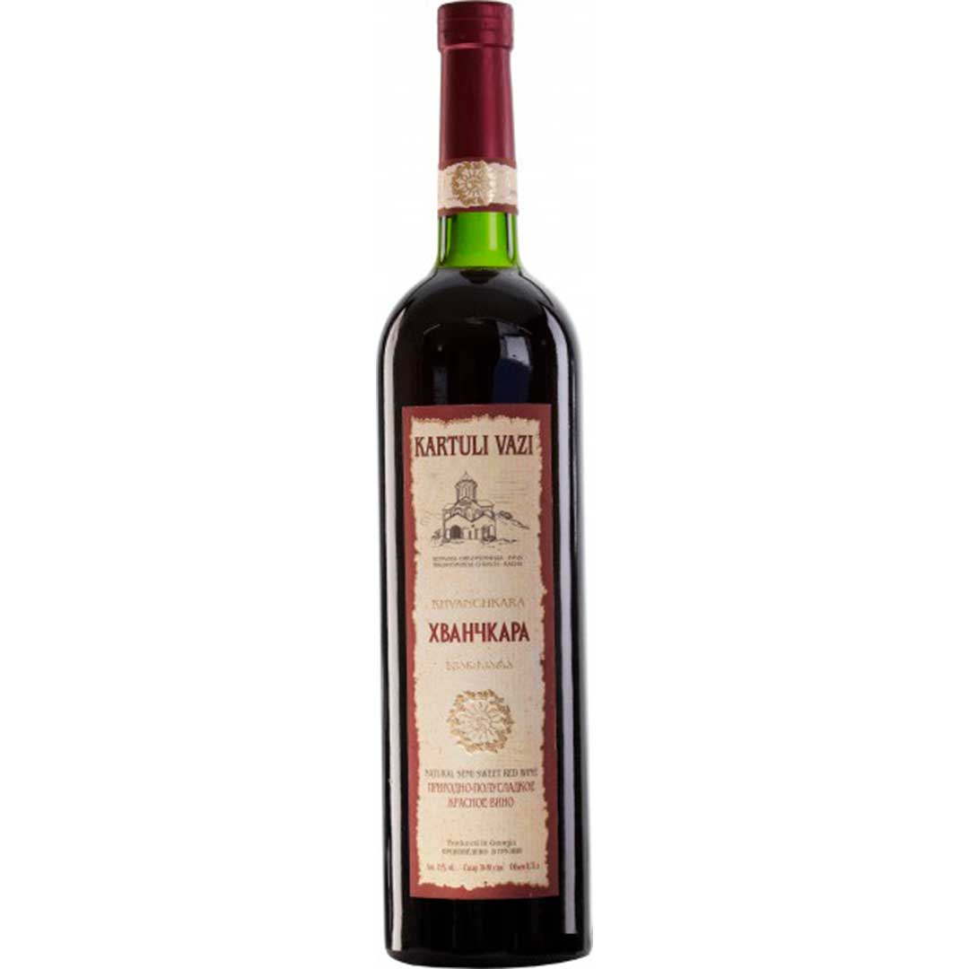 Вино Хванчкара червоне нанапівсолодке Kartuli Vazi (Картулі вазі) 0,75 л 11% Вино напівсолодке на RUMKA. Тел: 067 173 0358. Доставка, гарантія, кращі ціни!, фото1