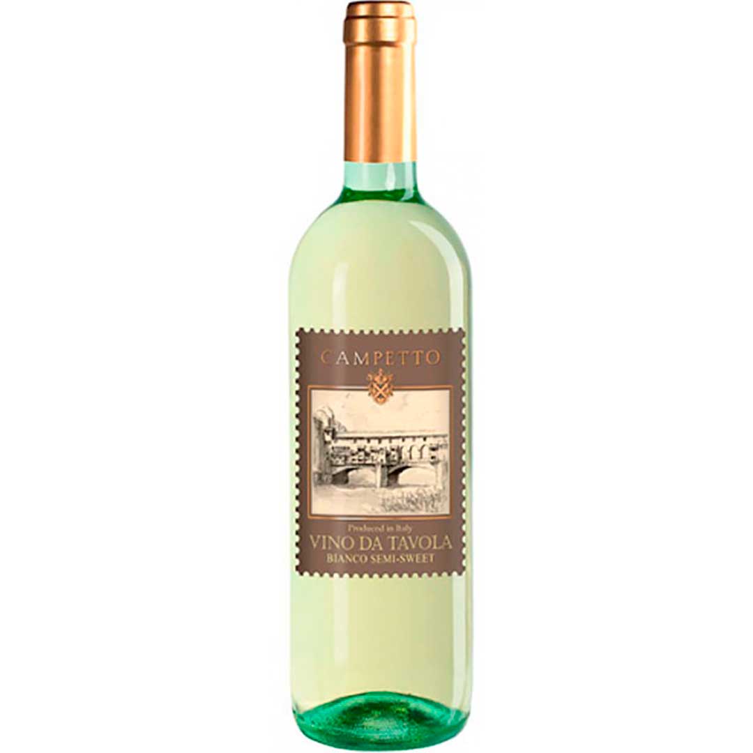 Вино Campetto Vino De Tavola белое полусладкое 0,75л 11% Вино полусладкое в RUMKA. Тел: 067 173 0358. Доставка, гарантия, лучшие цены!, фото1