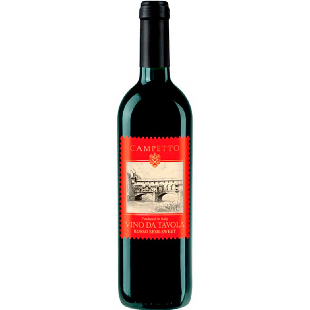 Вино Campetto Vino De Tavola червоне напівсолодке 0,75л 11% Вино напівсолодке на RUMKA. Тел: 067 173 0358. Доставка, гарантія, кращі ціни!, фото1