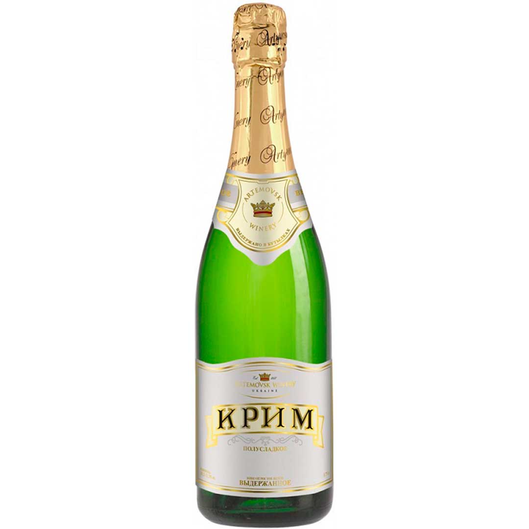 Вино ігристе Крим біле напівсолодке 0,75л 10-13,5% Шампанське напівсолодке на RUMKA. Тел: 067 173 0358. Доставка, гарантія, кращі ціни!, фото1