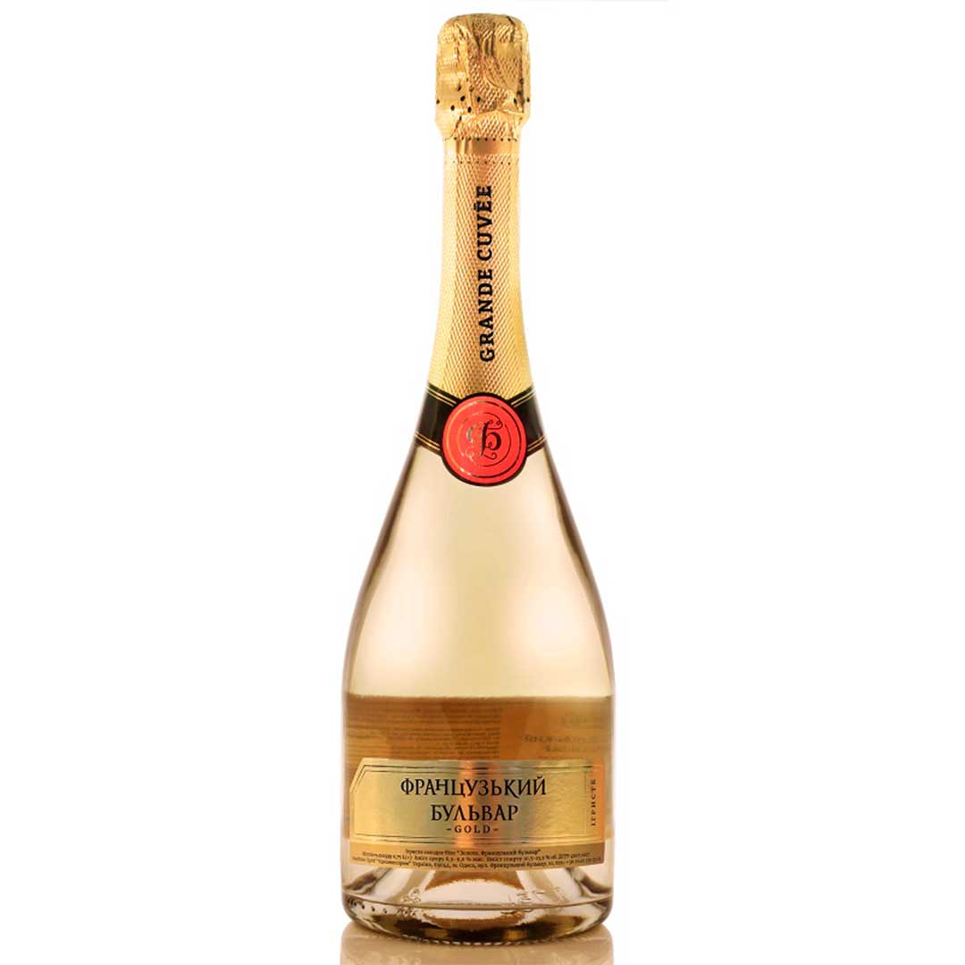 Вино ігристе Французький бульвар Grande Сuvee Gold солодке біле 0,75л 10,5-12,5% Шампанське солодке на RUMKA. Тел: 067 173 0358. Доставка, гарантія, кращі ціни!, фото1