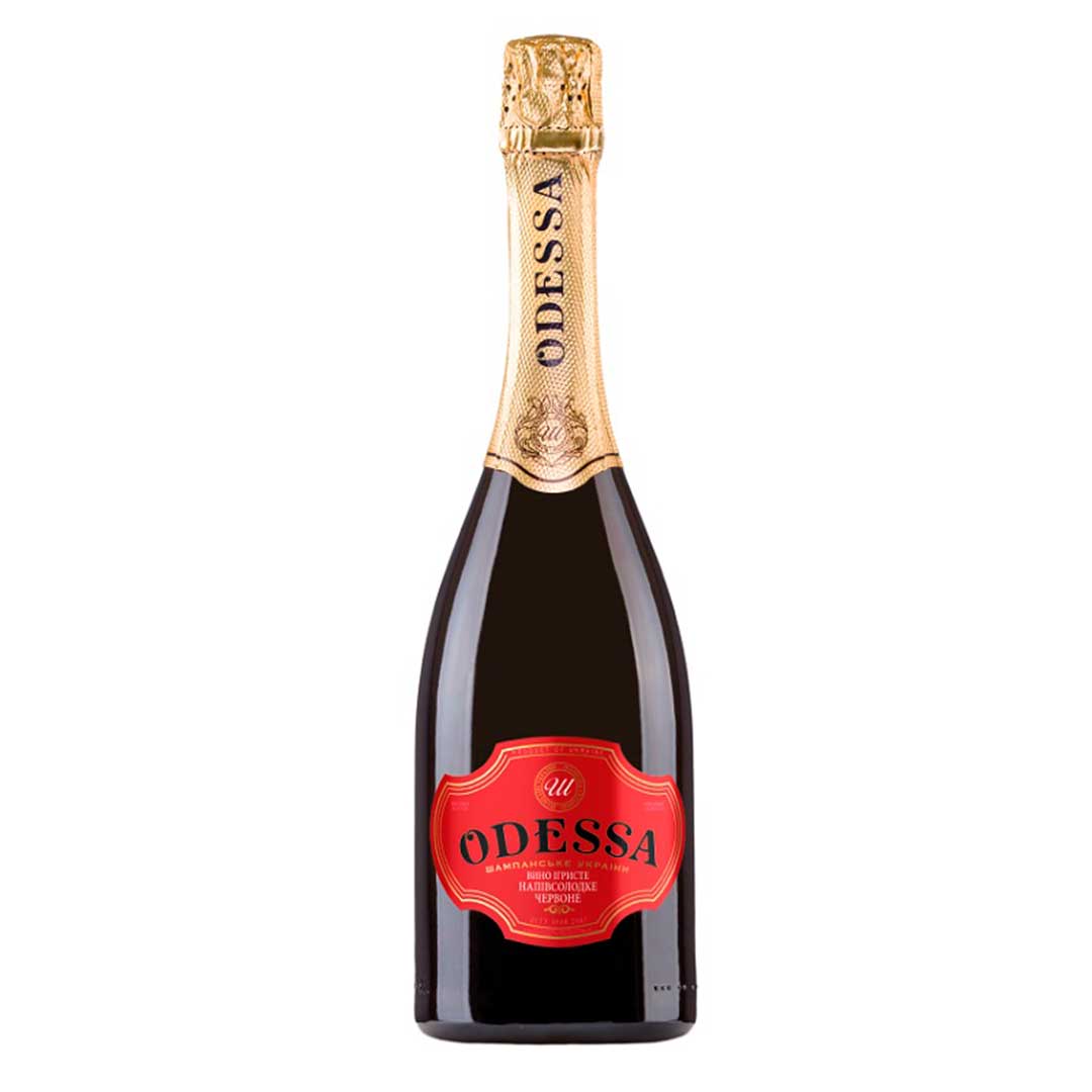 Вино игристое Odessa красное полусладкое 0,75л 10,0-13,5% Шампанское полусладкое в RUMKA. Тел: 067 173 0358. Доставка, гарантия, лучшие цены!, фото1