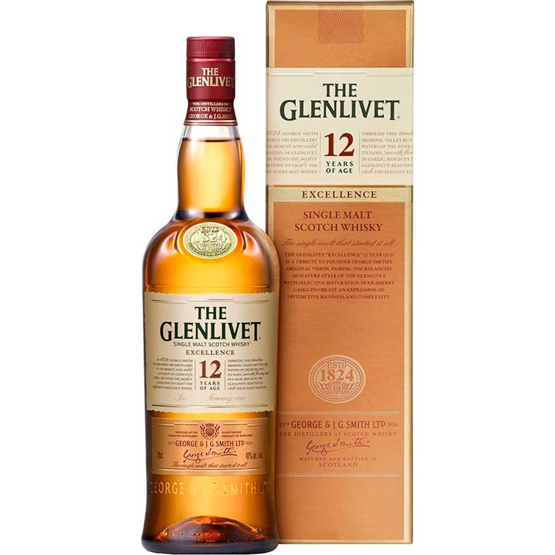 Виски The Glenlivet Excellence 12 лет выдержки 0,7л 40% в подарочной упаковке Односолодовый виски в RUMKA. Тел: 067 173 0358. Доставка, гарантия, лучшие цены!, фото1