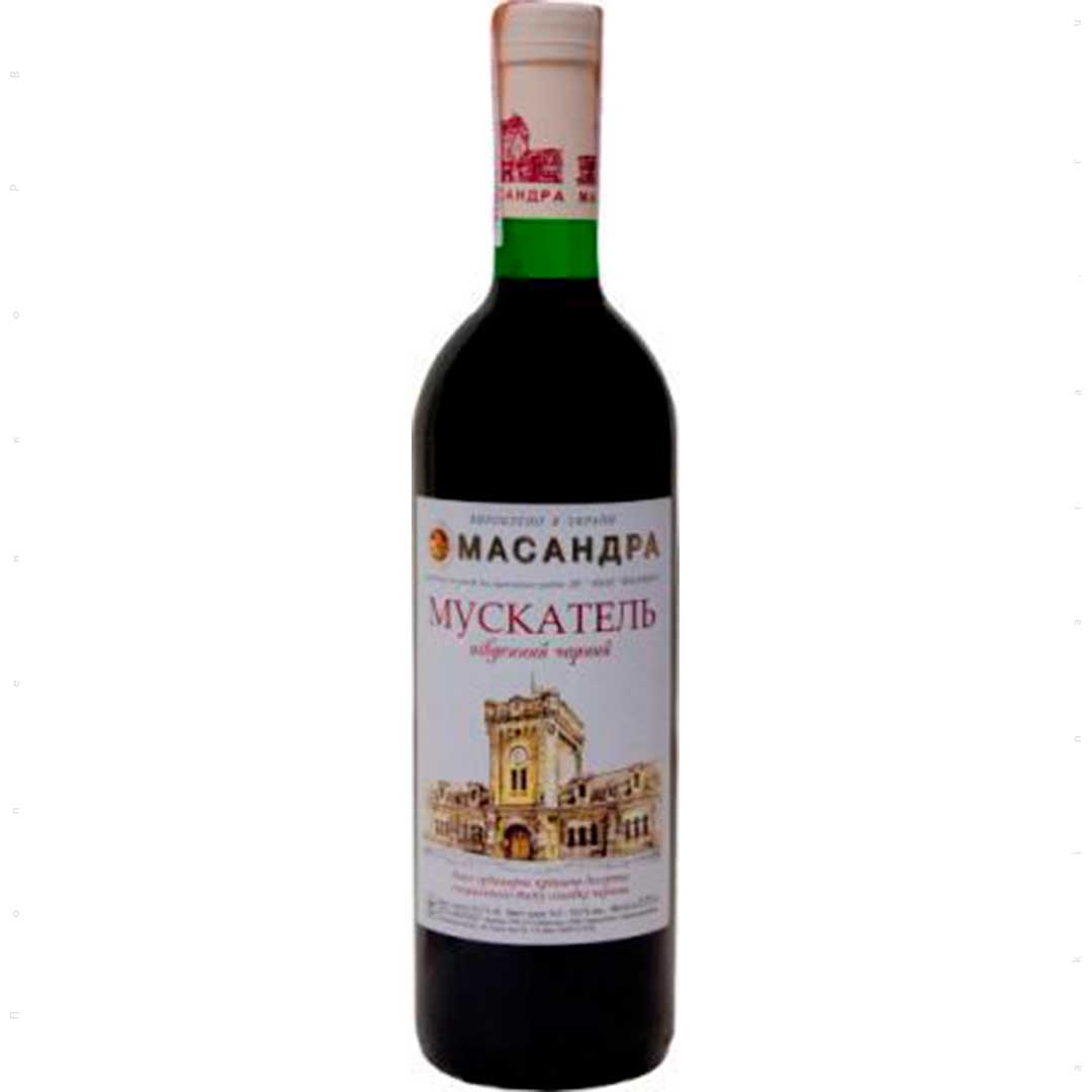 Вино Массандра Мускатель Южный красное десертное 0,75л 16%
