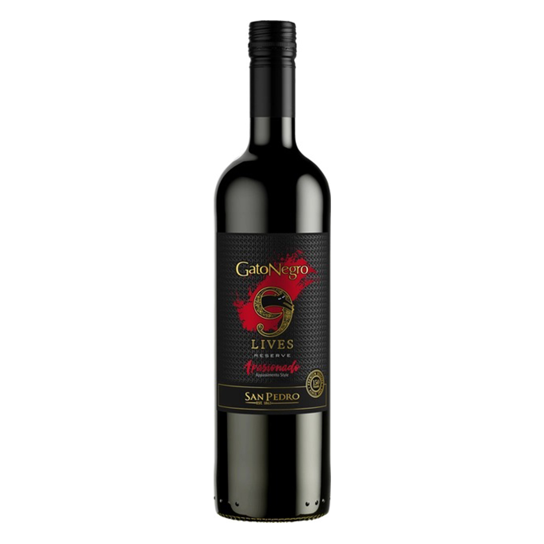 Вино Gato Negro 9 Lives Reserve Apasionado червоне сухе 0,75л 13,8%
