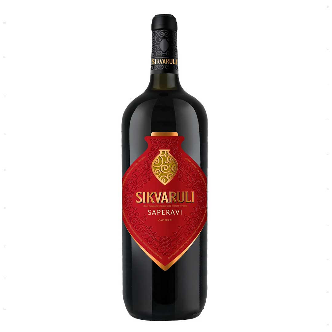 Вино Sikvaruli Saperavi красное сухое 1,5л 10,5–12%