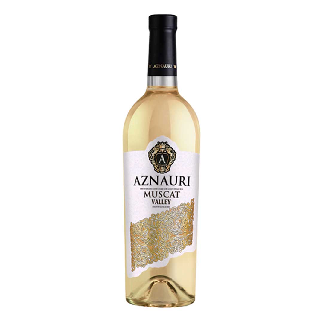 Вино Aznauri Muskat Valley белое полусладкое 0,75л 10-13,5%