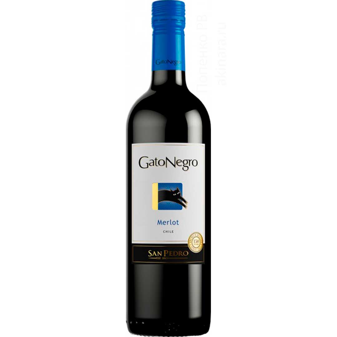 Вино Gato Negro Merlot червоне сухе 0,75л 13%