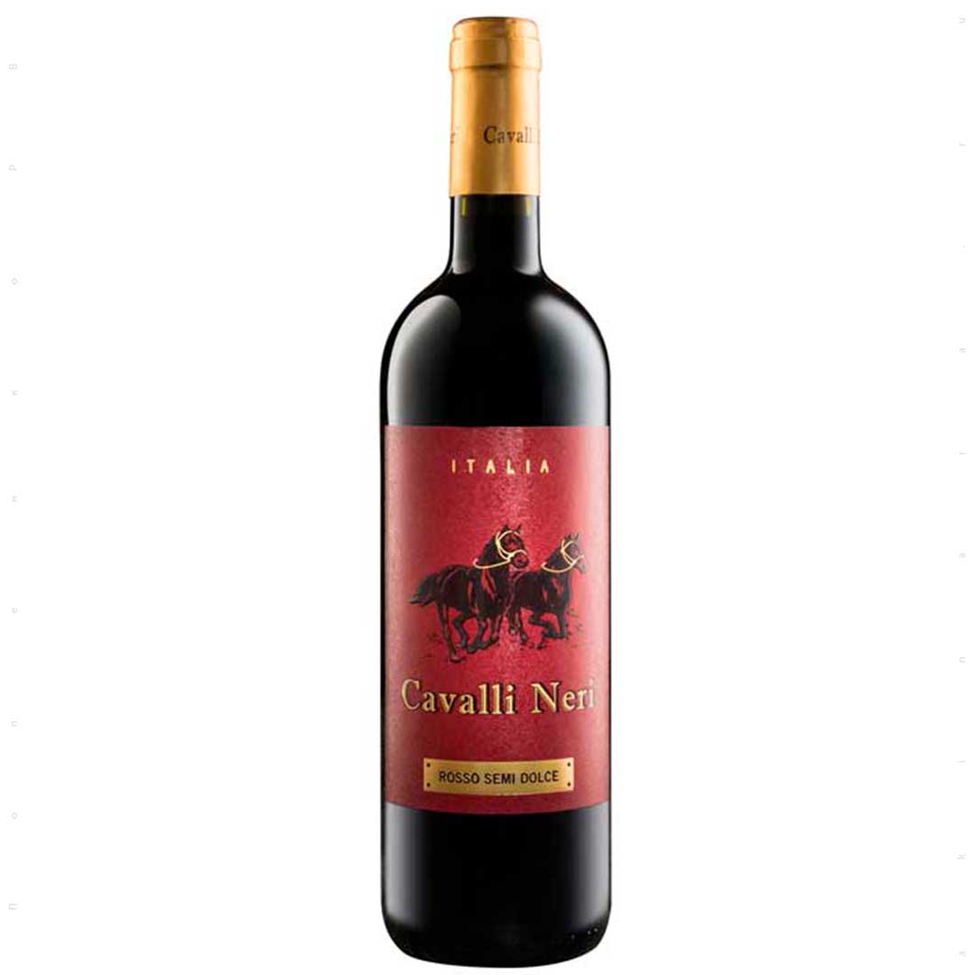 Вино Cavalli Neri Sgarzi Rosso Semi-Dolce червоне напівсолодке 0,75л 12%