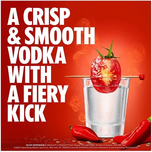 Водка ароматизированная Absolut Tabasco 0,7л 38% в Украине