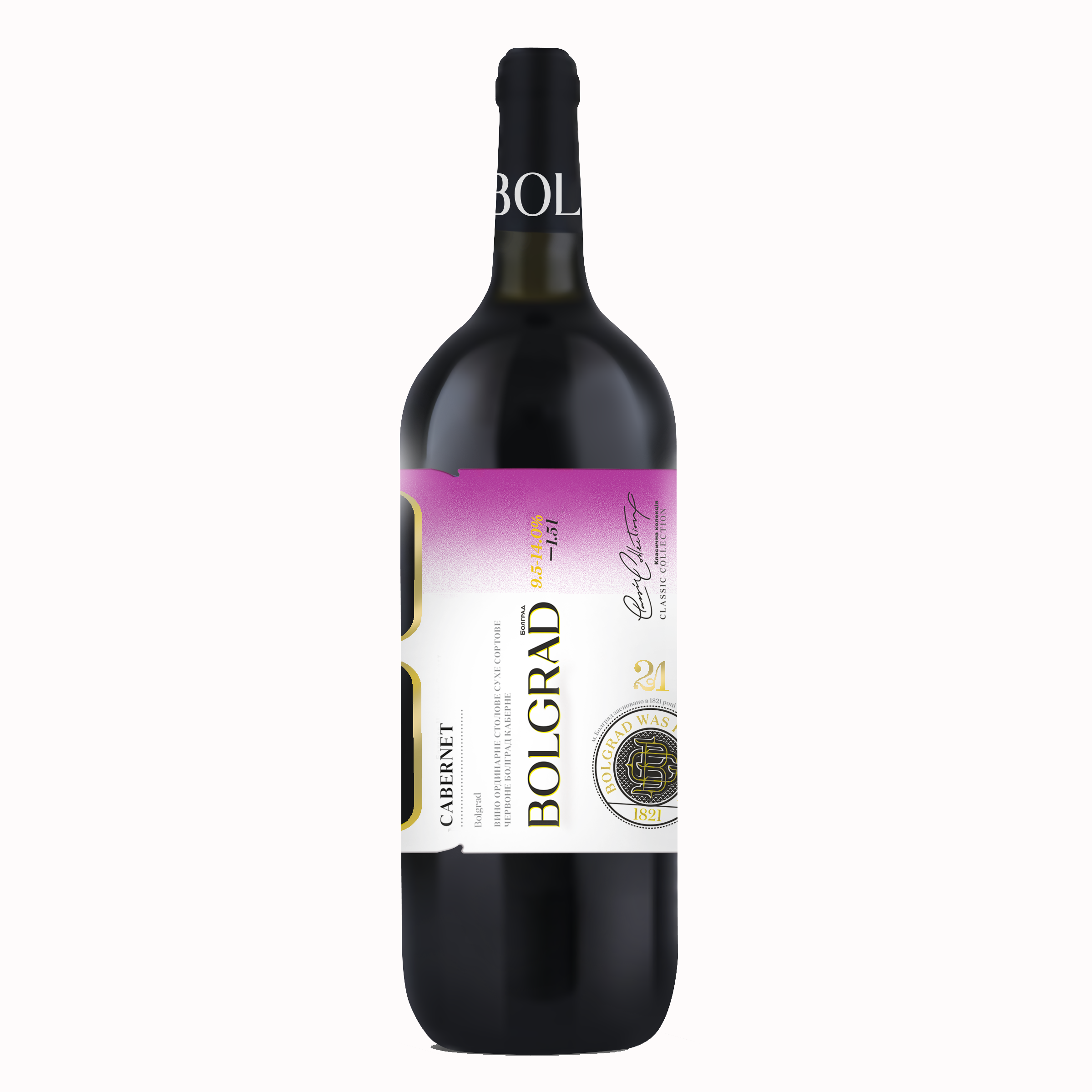Вино Bolgrad Cabernet сухе червоне 1,5л 9,5-14%
