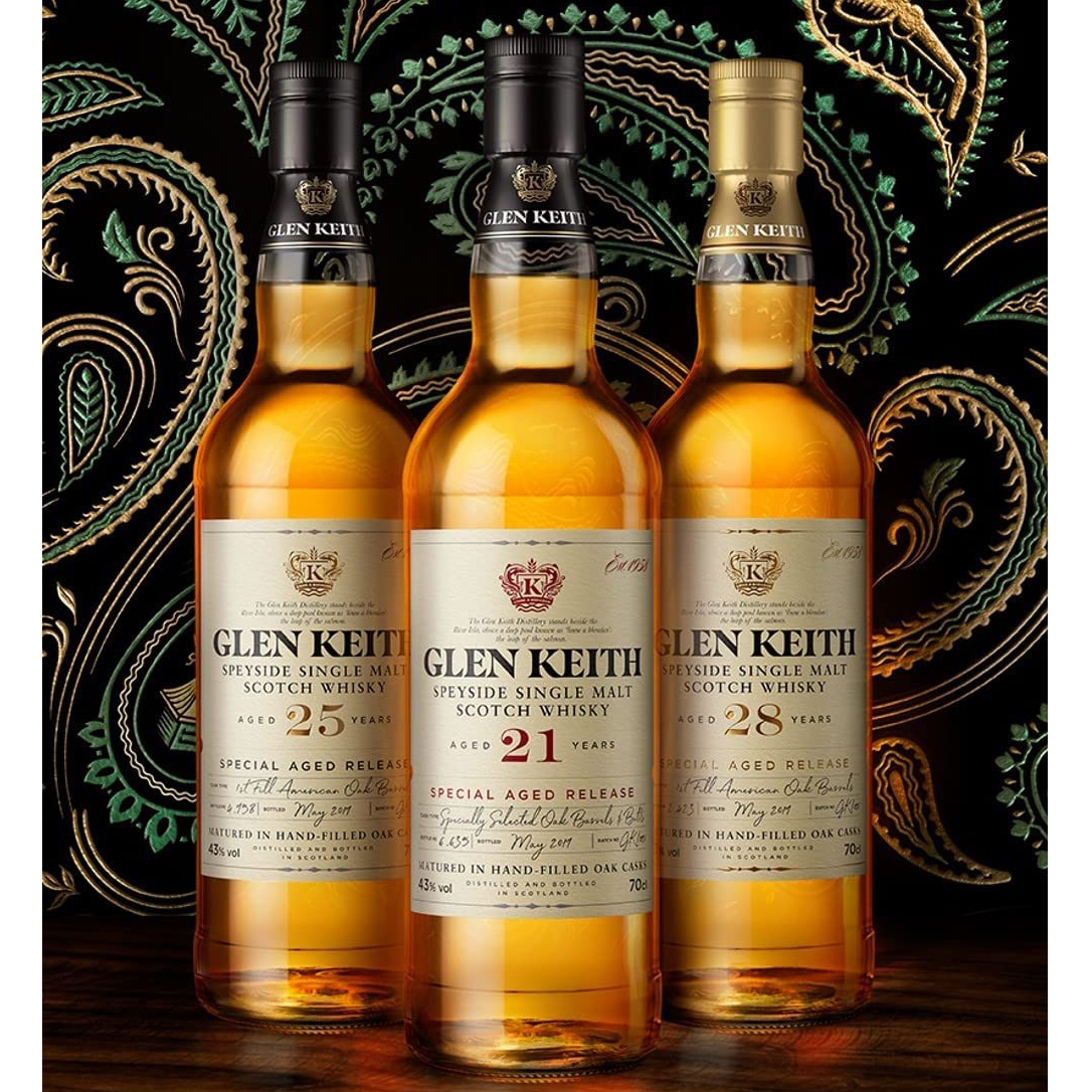 Виски The Glen Keith 25 лет выдержки 0,7 л 43% в подарочной упаковке в Украине