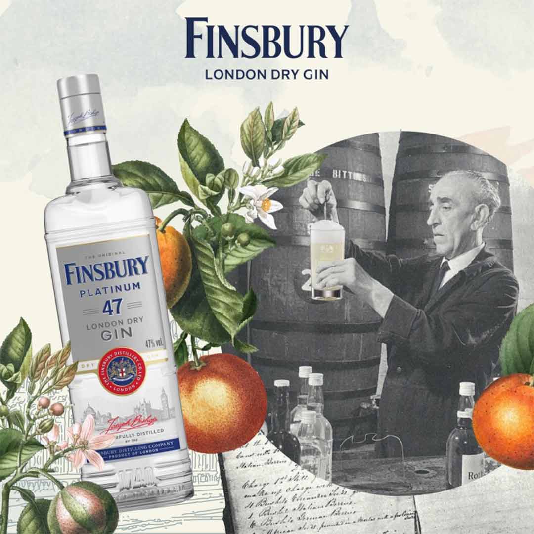 Джин німецький Finsbury Platinum London Dry Gin 1л 47% купити