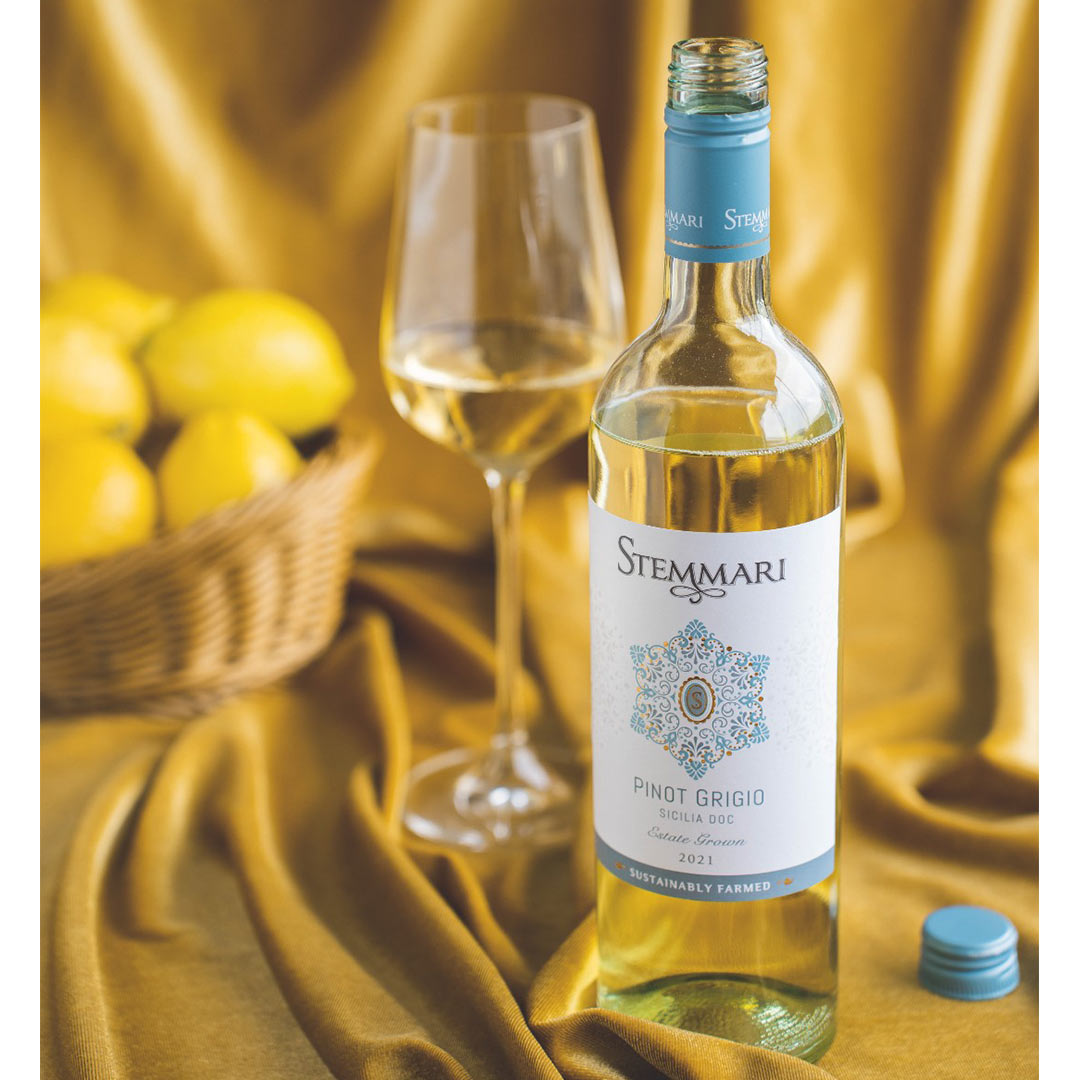Вино Stemmari Pinot Grigio біле сухе 0,75л 13% купити