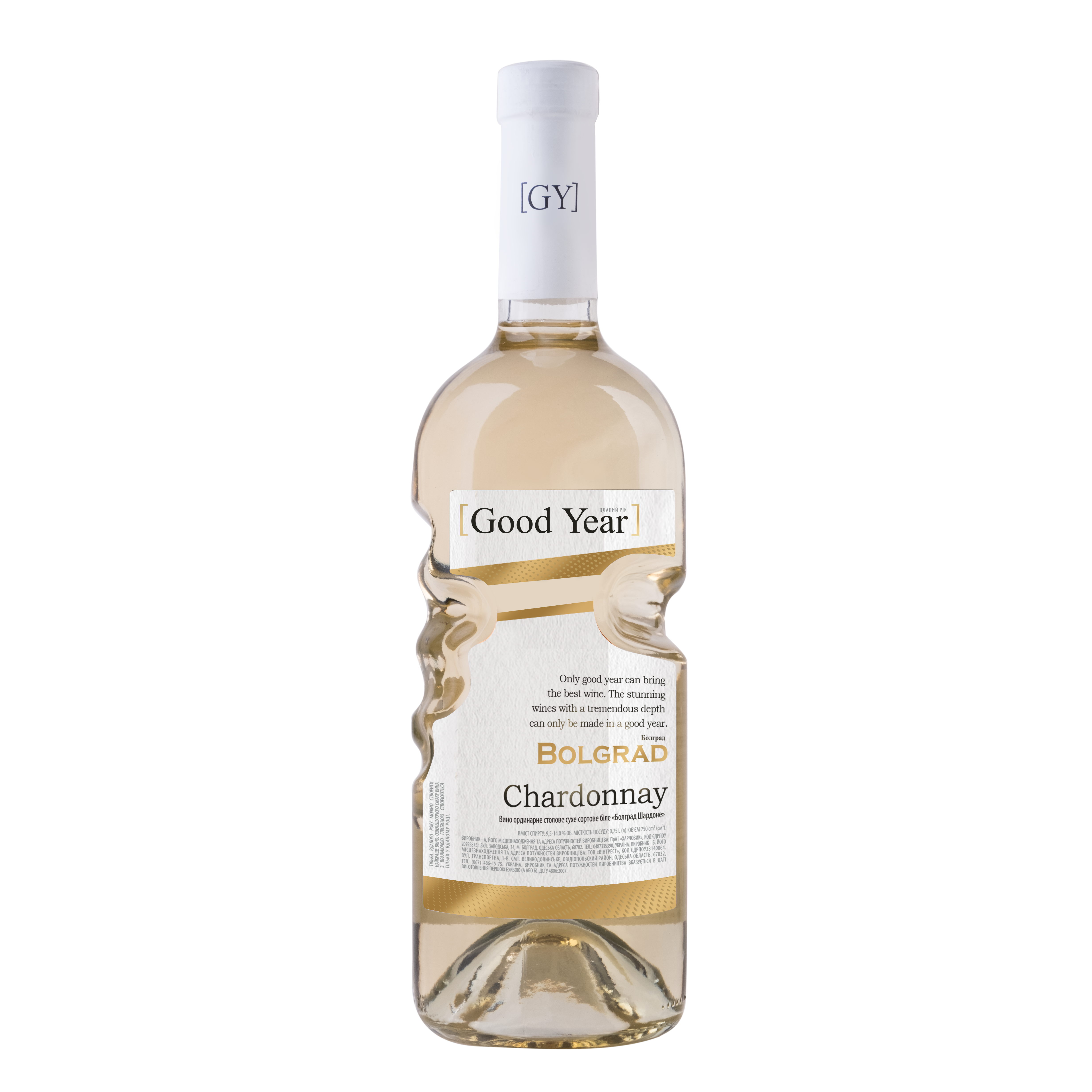 Вино Bolgrad Good Year Chardonnay біле сухе 0,75л 9,5-14%