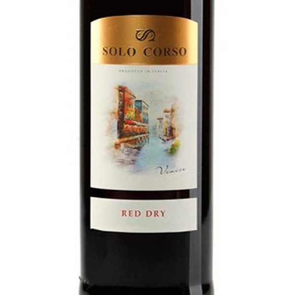 Вино Solo Corso Rosso красное сухое 0,75л 11% купить