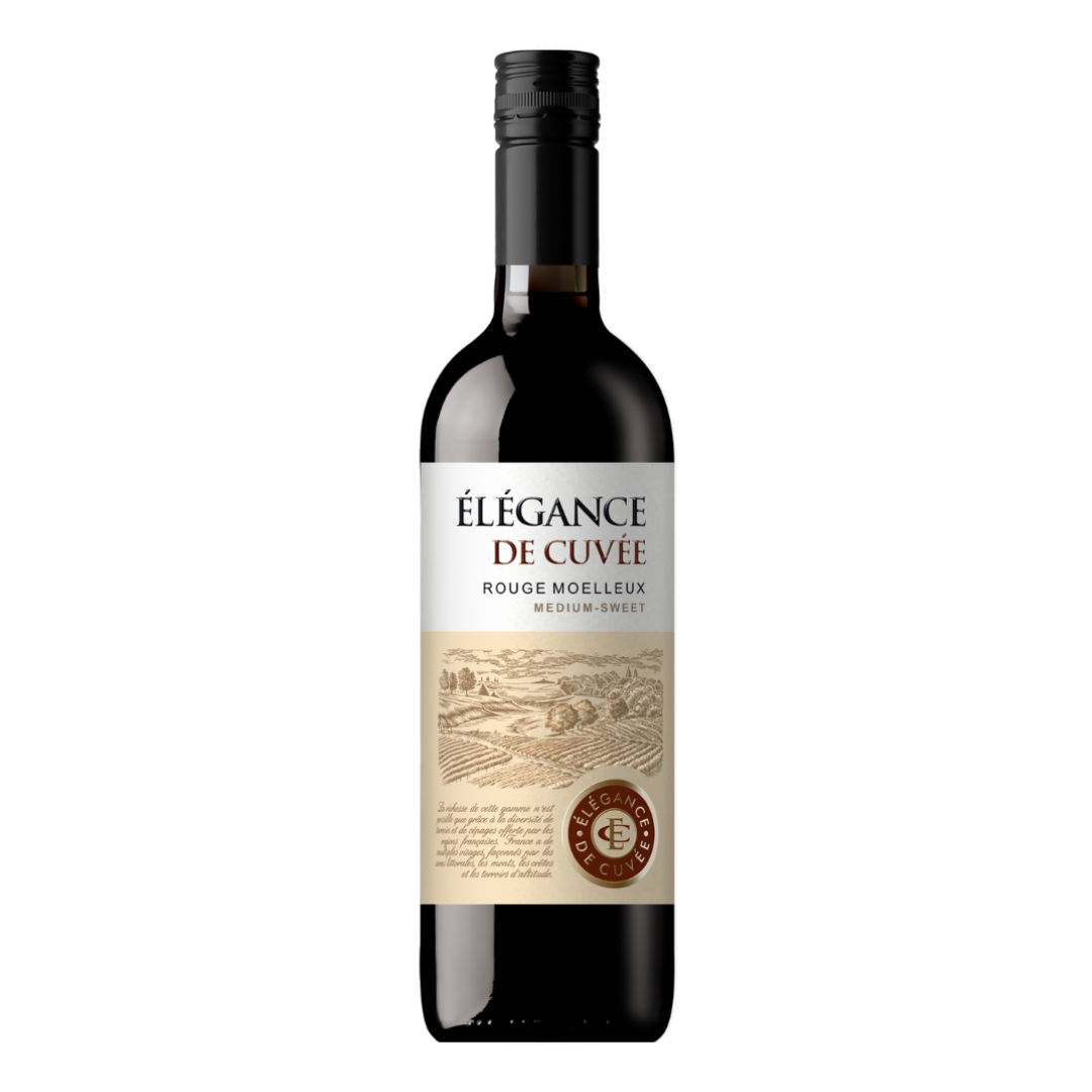 Вино Elegance de Cuvee Rouge medium sweet напівсолодке червоне 0,75 л 11,5%