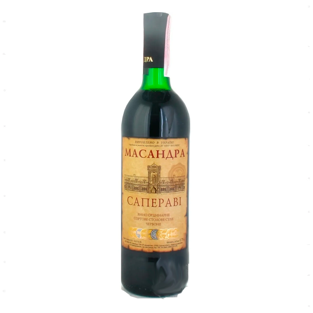 Вино Massandra Saperavi сухое красное 0,75л 13%