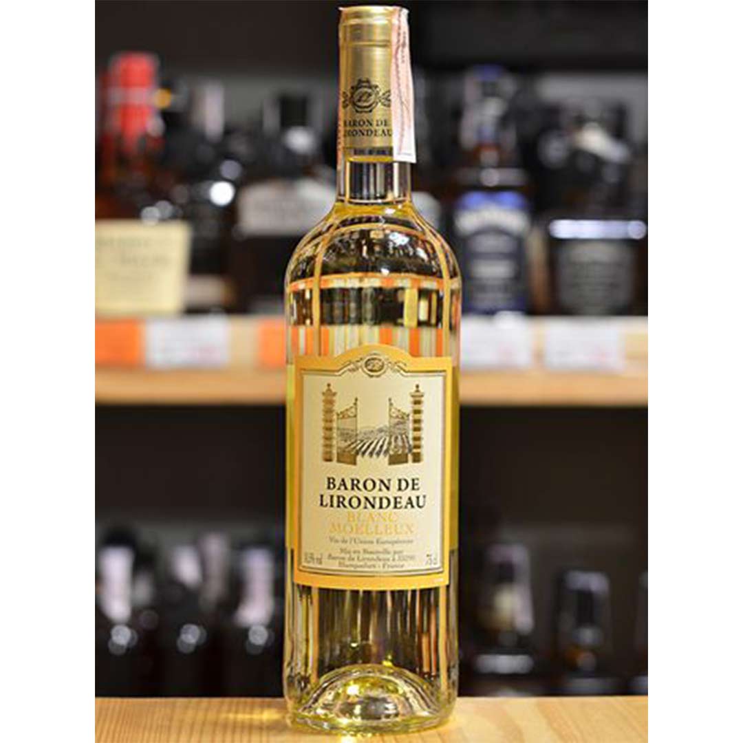 Вино Baron de Lirondeau белое полусладкое 0,75л 10,5% купить