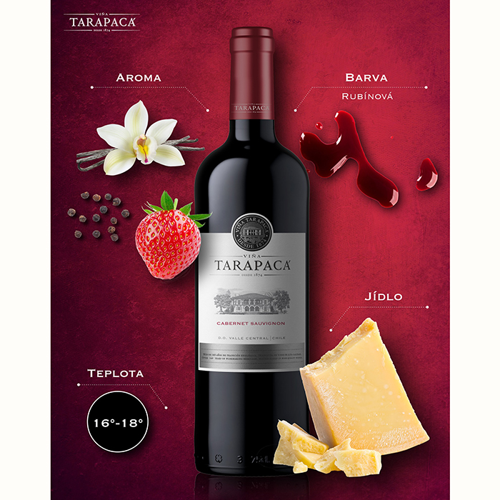 Вино Tarapaca Cabernet Sauvignon червоне сухе 0,75л 13,5% купити