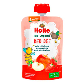 Пюре Red Bee з яблуком та полуницею органічне (з 8 місяців) Holle 100г