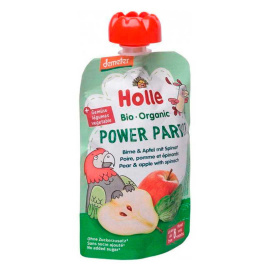 Пюре Power Parro з грушею, яблуком та шпинатом органічне (з 6 місяців) Holle 100г