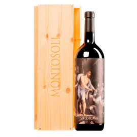 Вино виноградне сухе натуральне червоне Брунелло ді Монтальчино Вінья Монтосолі 2019, Valdicava (дерев'яна коробка) 1,5л 14%