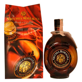 Бренди Vecchia Romagna Etichetta Nera в подарочной упаковке 0,7л 38%