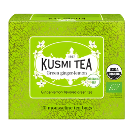 Чай зелений Імбир та Лимон органічний, Kusmi Tea, 20х2г