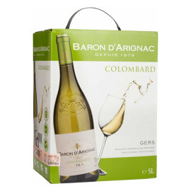 Вино Baron dArignac Colombard белое сухое 5л 11%