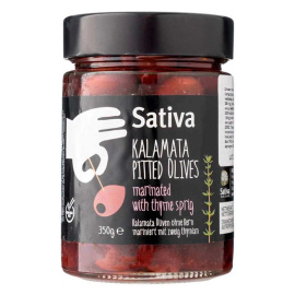 Оливки Каламата без косточек маринованные с тимьяном Sativa 350г