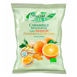 Леденцы с апельсином, имбирем и куркумой органические Le Specialità Bio 80 г
