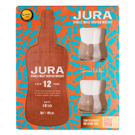 Виски Jura 12yo 0,7л 40% + 2 бокала в подарочной коробке