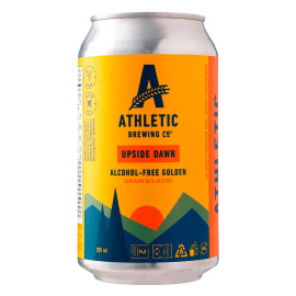 Пиво світле пастеризоване фільтроване Атлетик Апсайд Доун безалкогольне 355мл