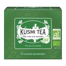 Чай зелений М'ята органічний, Kusmi Tea, 20х2г