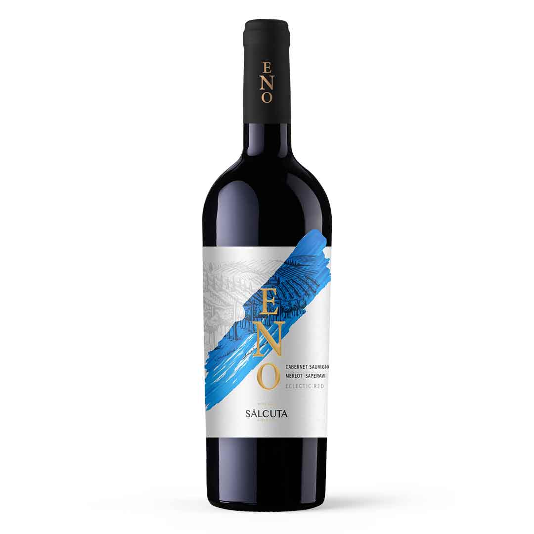 Вино ENO Каберне-Совіньйон Мерло Сапераві Електрик Ред червоне сухе 0,75 л 13,5%