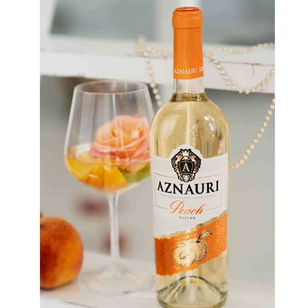 Вино Aznauri Персик біле солодке 0,75л 9-13% купити