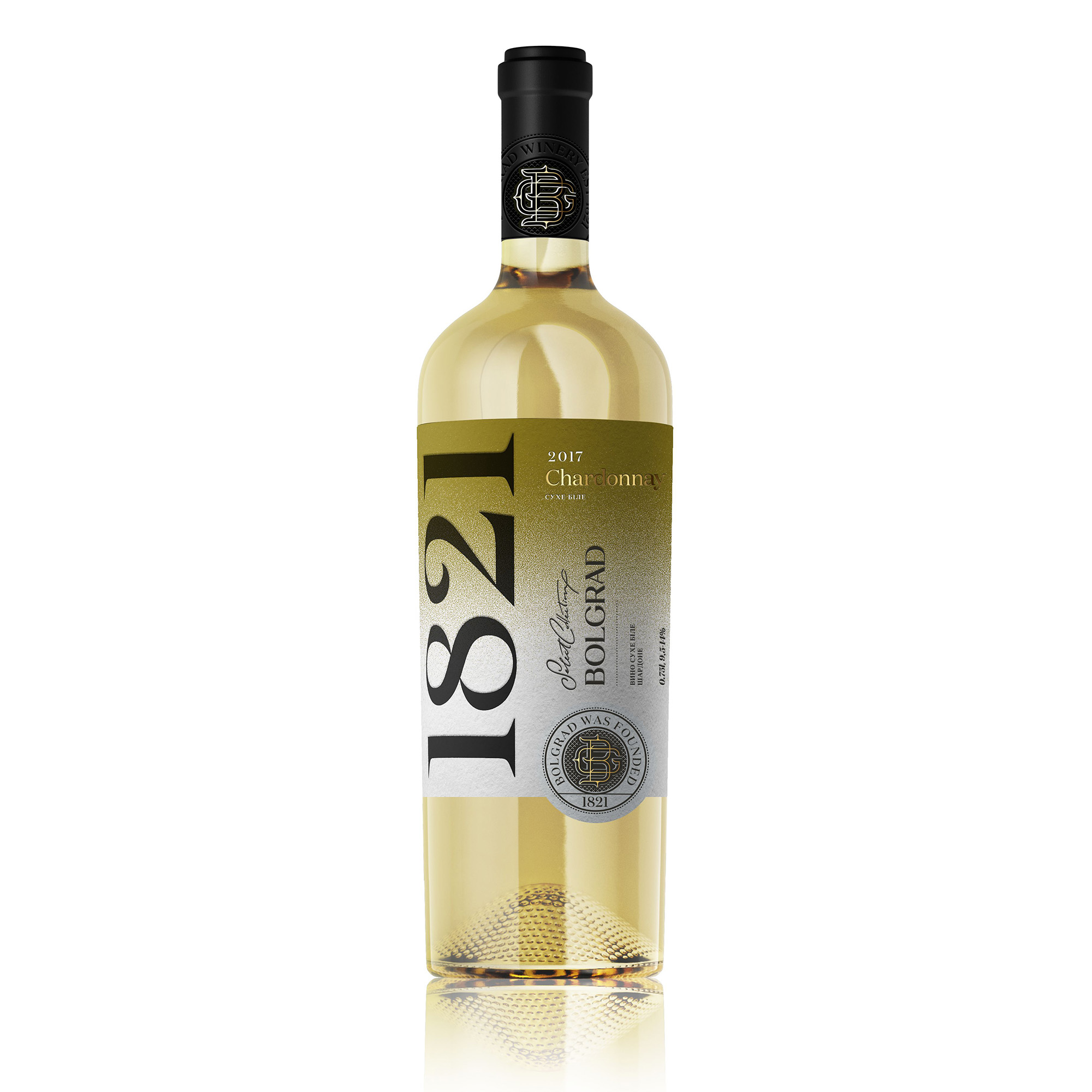 Вино Bolgrad Chardonnay Select біле сухе 0,75л 12,5-13,5%