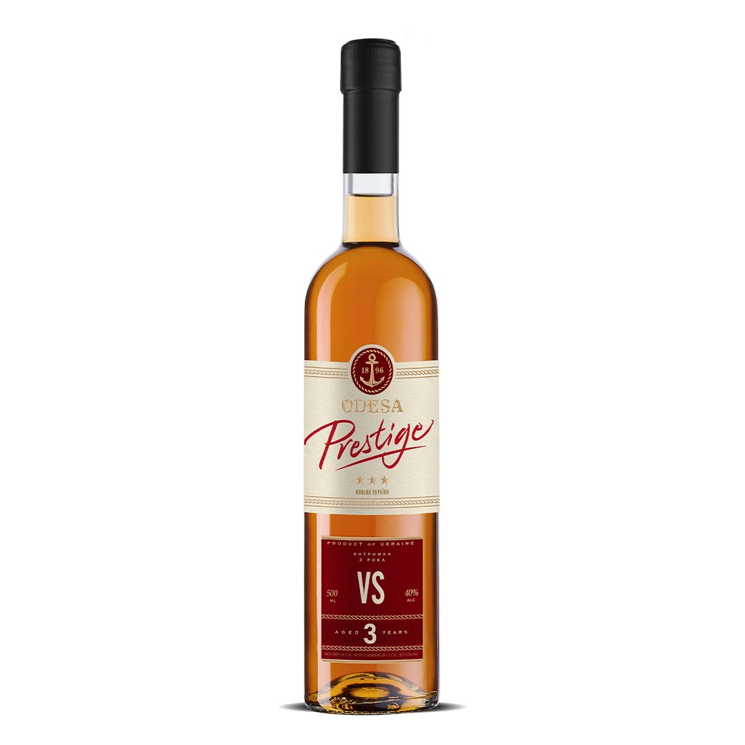 Бренді Odessa Prestige ординарний 3 роки витримки 0,5л 40%